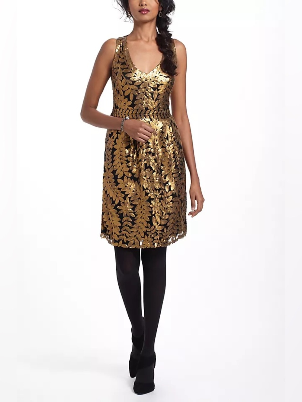 Anthropologie Goldleaf Cocktail Dress Project Alabama Size 6